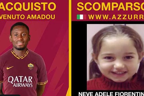 AS Roma giới thiệu tân binh cùng thông tin tìm trẻ lạc