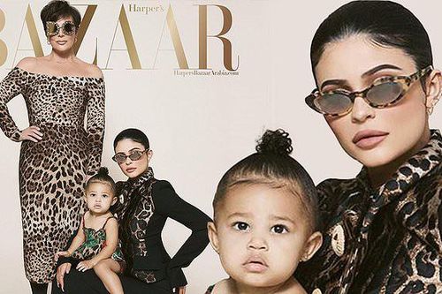 Cô út tỉ phú nhà Kardashian cùng mẹ và con gái sang chảnh trên bìa Bazaar