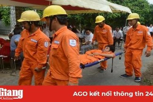 Công ty Điện lực An Giang: Diễn tập phòng, chống thiên tai và tìm kiếm cứu nạn
