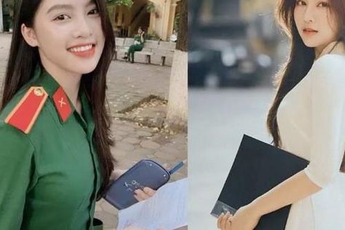 'Hot girl quân phục' nổi bật trong mùa thi vừa qua
