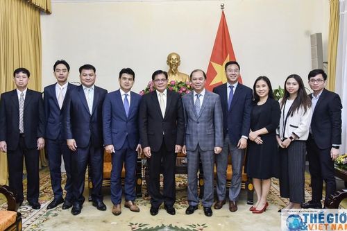 Thứ trưởng Nguyễn Quốc Dũng tiếp đoàn Vụ Báo chí, Bộ Ngoại giao Lào