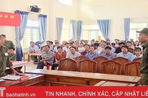 Hương Sơn khai mạc điểm diễn tập chiến đấu phòng thủ xã năm 2019