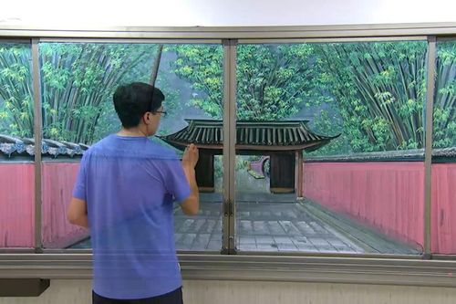 Tác phẩm nghệ thuật được thầy giáo vẽ bằng phấn