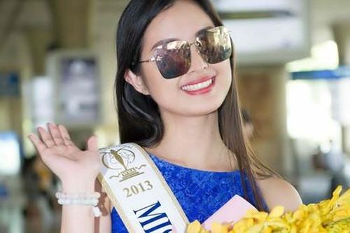 Hoa hậu Siêu quốc gia 2013 rạng rỡ đến Sài Gòn