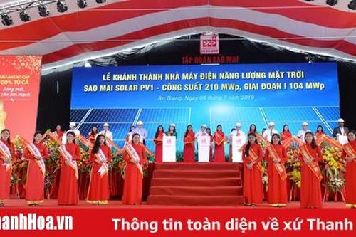 Tập đoàn Sao Mai khánh thành Nhà máy điện năng lượng mặt trời Sao Mai Solar PV1