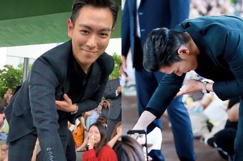 T.O.P (Big Bang) cúi đầu cảm ơn, bắt tay từng fan ngày xuất ngũ