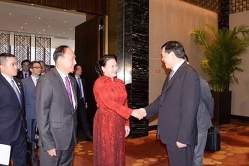 Chủ tịch Quốc hội Nguyễn Thị Kim Ngân tiếp Bí thư Tỉnh ủy Giang Tô, Trung Quốc
