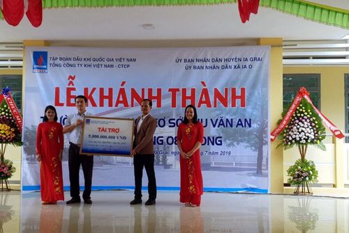 PVN và PV GAS tài trợ xây dựng trường học tại Gia Lai