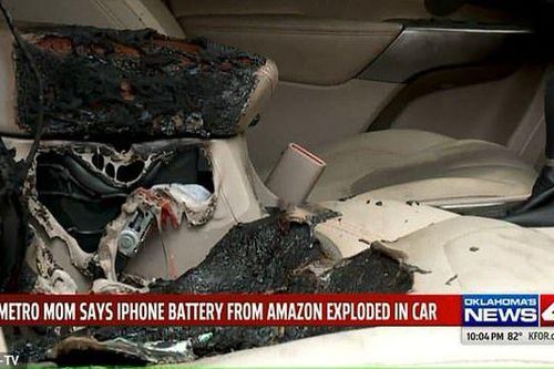 iPhone đặt trong ô tô bất ngờ phát nổ khiến nội thất xe bị bốc cháy