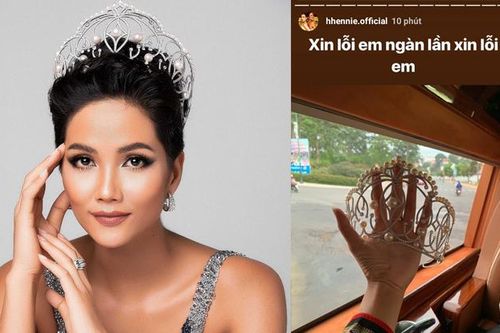 HOT: Hoa hậu H'hen Niê thốt lên đau đớn vì vương miện bị gẫy, fan sắc đẹp dậy sóng