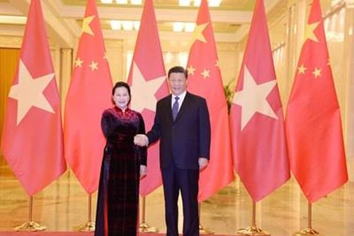 Tổng Bí thư, Chủ tịch nước Trung Quốc Tập Cận Bình tiếp Chủ tịch Quốc hội Nguyễn Thị Kim Ngân