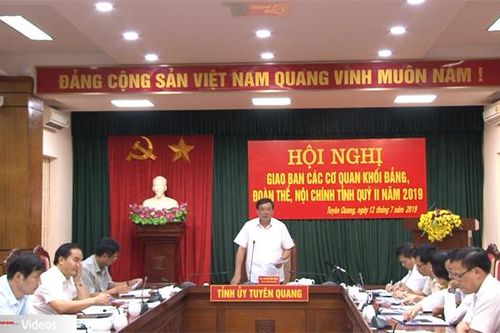 Thường trực Tỉnh ủy giao ban các cơ quan khối Đảng, đoàn thể, nội chính quý II