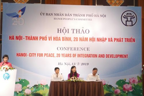 Khai mạc Hội thảo 'Hà Nội - Thành phố vì hòa bình, 20 năm hội nhập và phát triển'