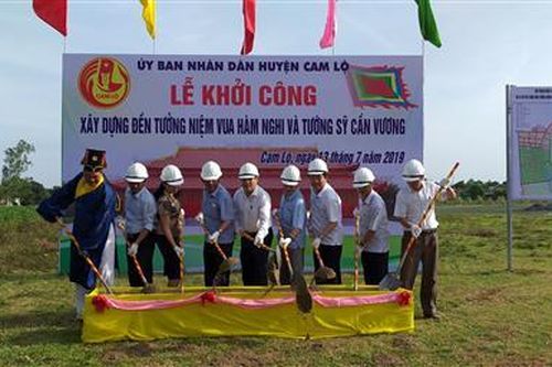Khởi công xây dựng Đền tưởng niệm vua Hàm Nghi và các tướng sĩ Cần Vương