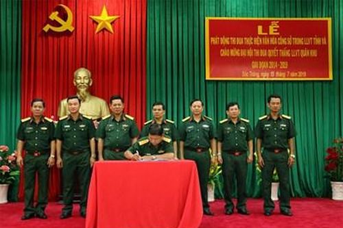 Bộ CHQS tỉnh Sóc Trăng thi đua thực hiện văn hóa công sở
