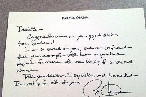 Thế giới Thế giới toàn cảnh Lá thư ông Obama tự tay viết cho tù nhân được khoan hồng gây 'sốt'