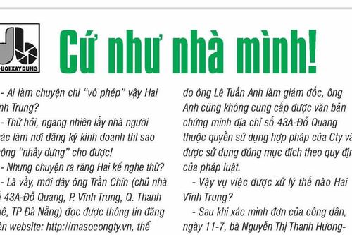 Cứ như nhà mình!
