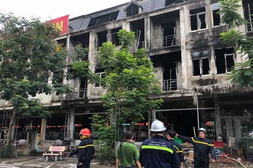 Những căn biệt thự liền kề tại Geleximco An Khánh đen kịt sau đám cháy