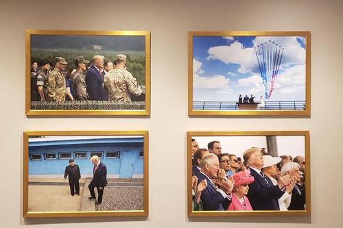 Ảnh Tổng thống Trump và Chủ tịch Triều Tiên treo trang trọng trên tường Nhà Trắng
