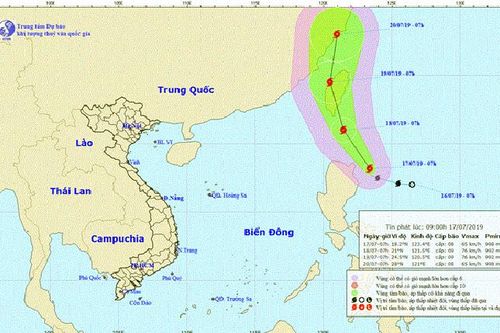 Bão Danas giật cấp 10 hướng vào biển Đông