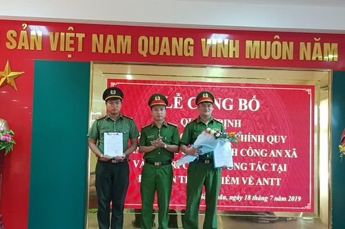 Diễn Châu, Yên Thành điều động sỹ quan công an đảm nhiệm chức danh công an xã