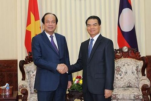 Bộ trưởng, Chủ nhiệm VPCP Mai Tiến Dũng thăm, làm việc tại Lào