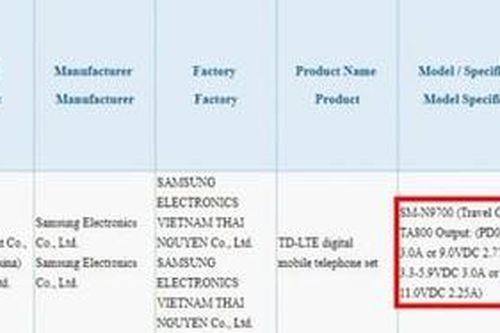 Sạc Galaxy Note10 sản xuất ở VN, nạp siêu nhanh lên đến 45 W