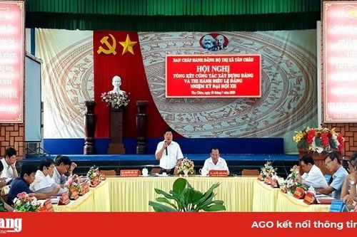 Tân Châu: Tổng kết công tác xây dựng Đảng và thi hành Điều lệ Đảng
