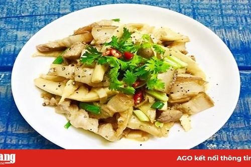Thịt ba chỉ xào măng