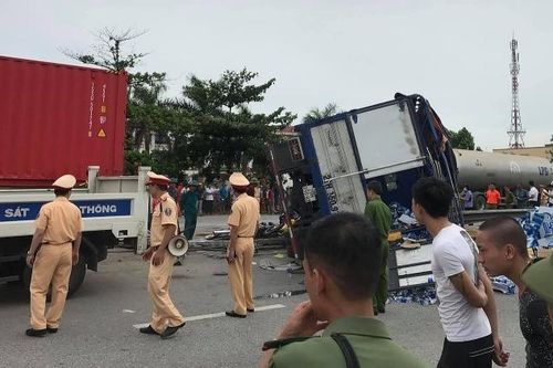 Vụ tai nạn kép ở Hải Dương: Tài xế khai xe bị mất phanh