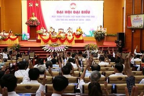 Phiên làm việc thứ nhất Đại hội đại biểu Mặt trận Tổ quốc tỉnh lần thứ XIV, nhiệm kỳ 2019-2024