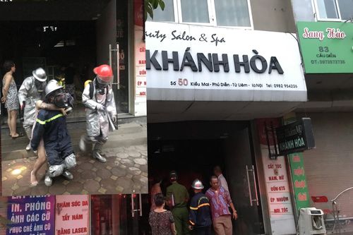 Hà Nội: Cháy tiệm cắt tóc, người phụ nữ mang bầu được cảnh sát cứu thoát