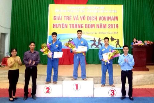 Xã Tây Hòa hạng Nhất Giải trẻ và vô địch Vovinam huyện Trảng Bom năm 2019
