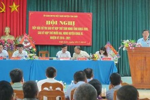 Tiếp xúc cử tri tại huyện Tân Sơn, Thanh Ba, Lâm Thao