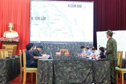 Diễn tập khu vực phòng thủ huyện Yên Lập