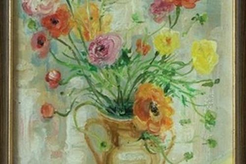 Tranh của danh họa Lê Phổ được đấu giá hơn 600 triệu đồng