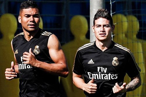 James Rodriguez trở lại Real Madrid tập luyện