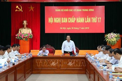 Hội nghị lần thứ 17 Ban Chấp hành Đảng bộ Khối các cơ quan Trung ương
