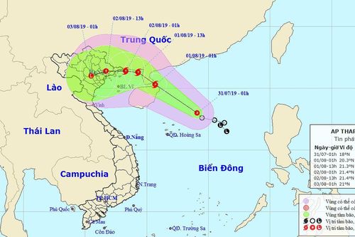 Rạng sáng 2-8, bão số 3 đổ bộ đất liền