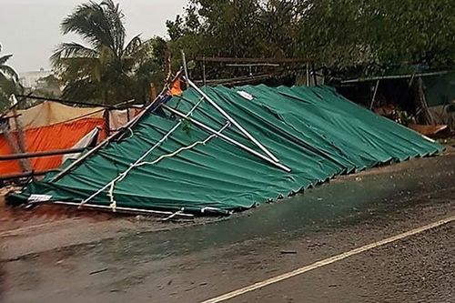Bảo Lộc: Mưa lớn kèm gió lốc, cây xanh gãy đổ la liệt đè hư hỏng 3 ô tô