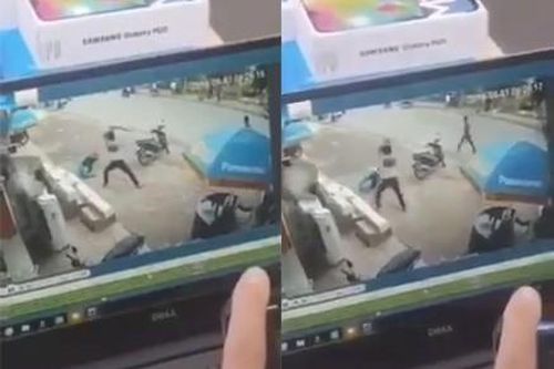 Bảo vệ bị nam thanh niên chém gục trước cổng cửa hàng điện máy
