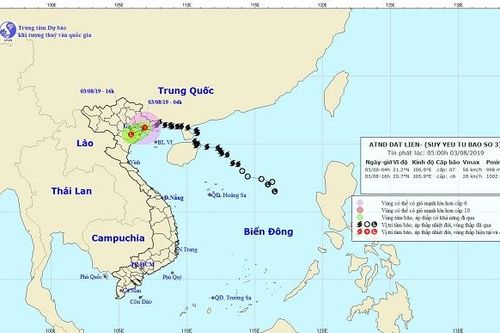 Bão số 3 suy yếu nhanh chóng thành áp thấp nhiệt đới, các tỉnh Bắc Bộ mưa rất to