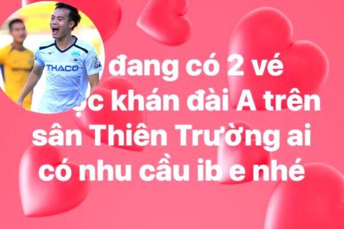Sốt vé trận Nam Định vs HAGL, CĐV rao bán tràn lan trên mạng xã hội