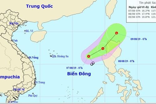 Xuất hiện áp thấp nhiệt đới giật cấp 8 trên Biển Đông