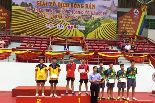Giải vô địch bóng bàn trẻ, thiếu niên, nhi đồng toàn quốc năm 2019: Đồng Nai giành 1 HCB, 1 HCĐ