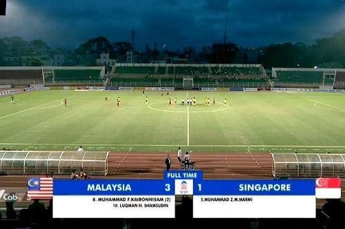 U18 Malaysia dễ dàng đè bẹp U18 Singapore