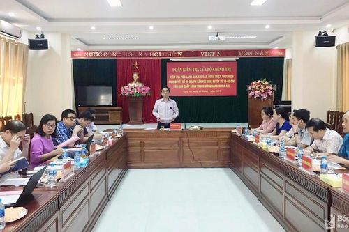 Đoàn kiểm tra Bộ Chính trị làm việc tại Nghệ An về thực hiện sắp xếp lại bộ máy, tinh giản biên chế