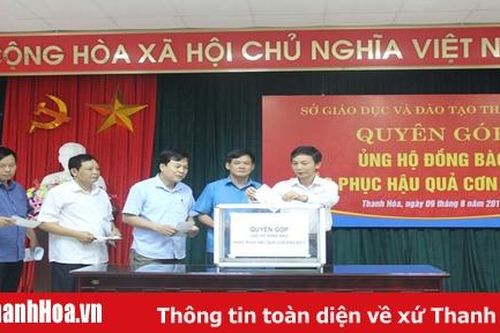 Sở Giáo dục và Đào tạo quyên góp ủng hộ đồng bào bị thiên tai