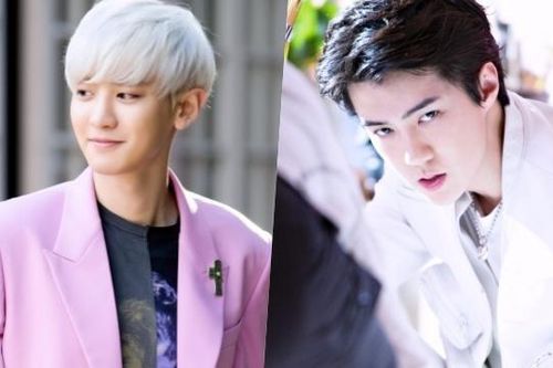 Ảnh hậu trường khí chất của hai nam thần nhóm EXO
