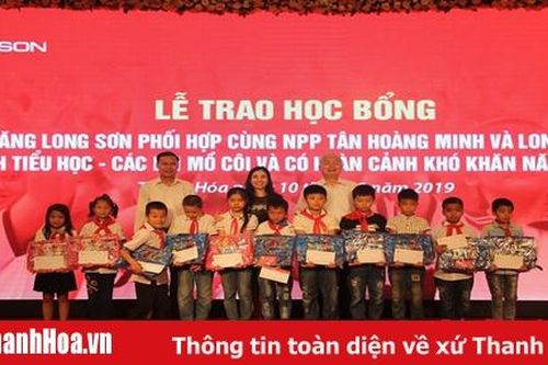 Trao 113 suất học bổng của Công ty Xi măng Long Sơn cho học sinh có hoàn cảnh đặc biệt khó khăn